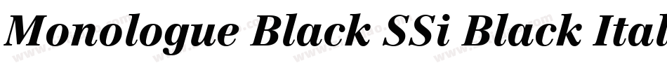 Monologue Black SSi Black Italic字体转换